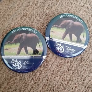 Set of 2 Disney 20th Anniversary Elephant Pins